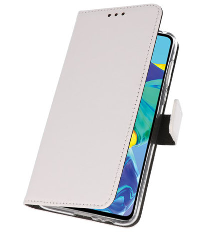 Booktype Wallet Cases Hoesje voor Huawei P30 Wit
