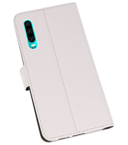 Booktype Wallet Cases Hoesje voor Huawei P30 Wit