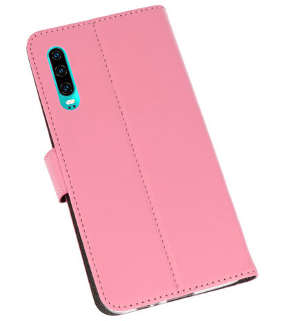 Booktype Wallet Cases Hoesje voor Huawei P30 Roze