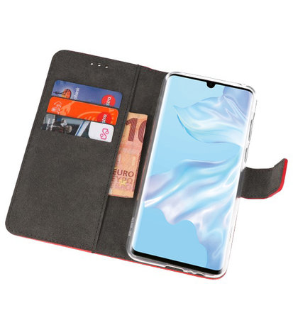 Booktype Wallet Cases Hoesje voor Huawei P30 Pro Rood