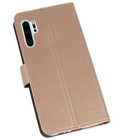 Booktype Wallet Cases Hoesje voor Huawei P30 Pro Goud