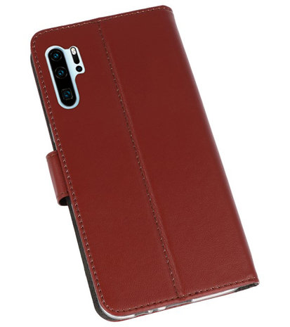 Booktype Wallet Cases Hoesje voor Huawei P30 Pro Bruin