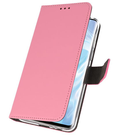 Booktype Wallet Cases Hoesje voor Huawei P30 Pro Roze