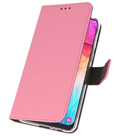 Booktype Wallet Cases Hoesje voor Samsung Galaxy A50 Roze
