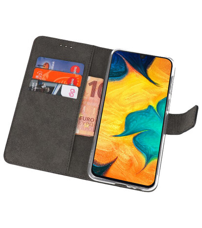 Booktype Wallet Cases Hoesje voor Samsung Galaxy A30 Zwart