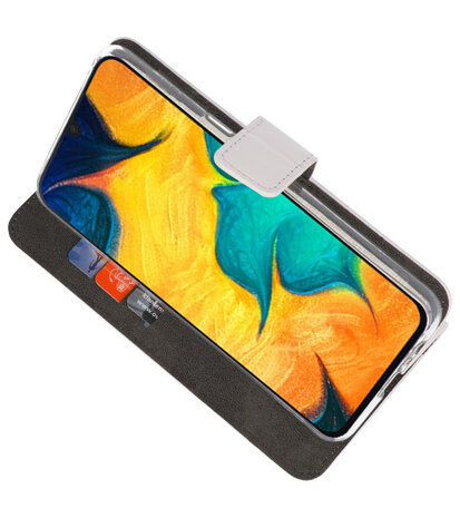 Booktype Wallet Cases Hoesje voor Samsung Galaxy A30 Wit