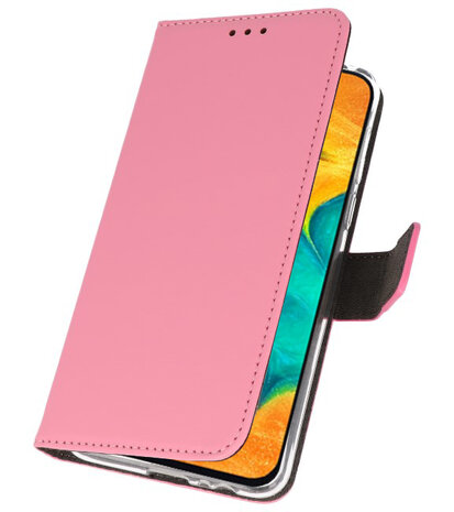Booktype Wallet Cases Hoesje voor Samsung Galaxy A30 Roze