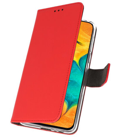 Booktype Wallet Cases Hoesje voor Samsung Galaxy A30 Rood