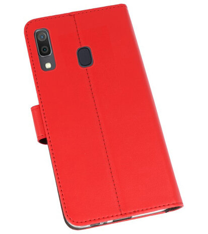 Booktype Wallet Cases Hoesje voor Samsung Galaxy A30 Rood