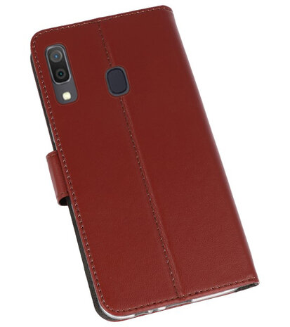 Booktype Wallet Cases Hoesje voor Samsung Galaxy A30 Bruin