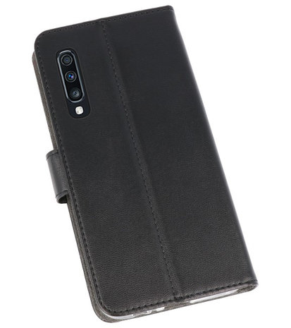 Booktype Wallet Cases Hoesje voor Samsung Galaxy A70 Zwart