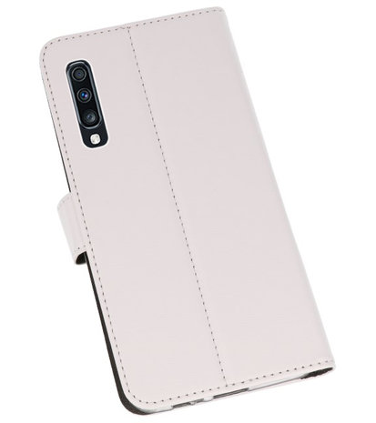 Booktype Wallet Cases Hoesje voor Samsung Galaxy A70 Wit