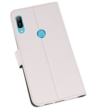 Booktype Wallet Cases Hoesje voor Huawei Y6 / Y6 Prime 2019 Wit