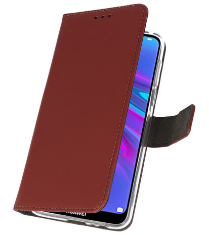 Booktype Wallet Cases Hoesje voor Huawei Y6 / Y6 Prime 2019 Bruin