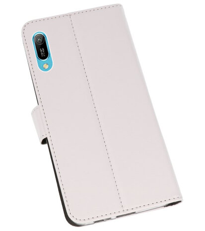 Booktype Wallet Cases Hoesje voor Huawei Y6 Pro 2019 Wit