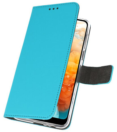 Booktype Wallet Cases Hoesje voor Huawei Y6 Pro 2019 Blauw