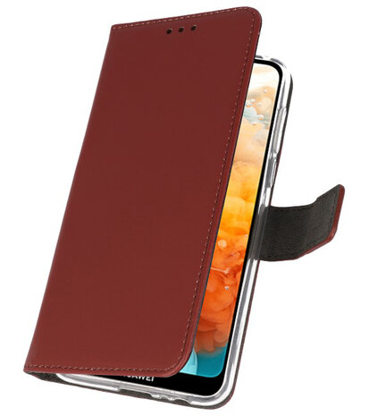 Booktype Wallet Cases Hoesje voor Huawei Y6 Pro 2019 Bruin