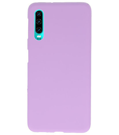 Color TPU Hoesje voor Huawei P30 Paars