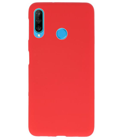 Color TPU Hoesje voor Huawei P30 Lite Rood