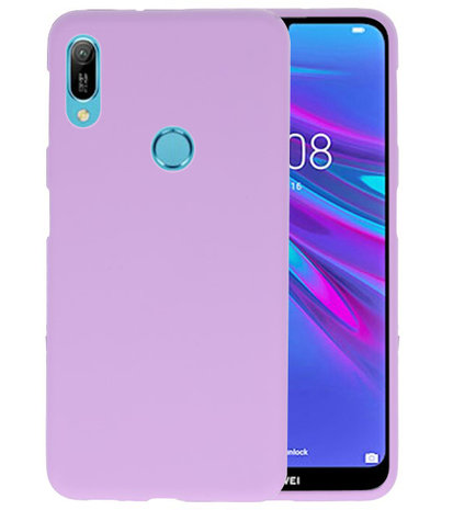 Renderen Postbode Afscheid Huawei Y6 (2019) Hoesjes Color TPU Cases Paars - Bestcases.nl