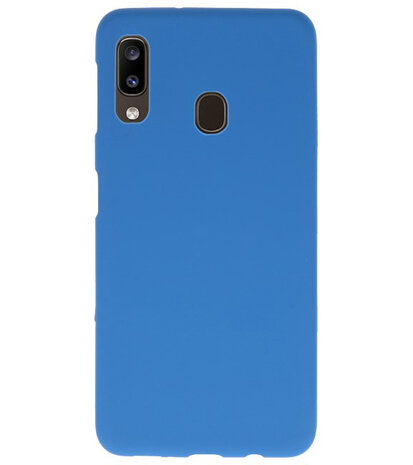 Color TPU Hoesje voor Samsung Galaxy A20 Navy