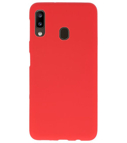Color TPU Hoesje voor Samsung Galaxy A20 Rood