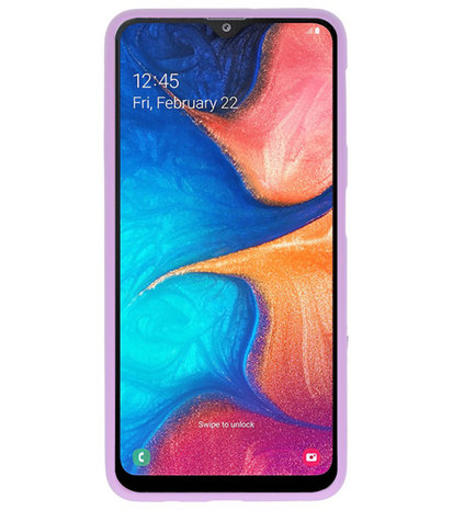 Color TPU Hoesje voor Samsung Galaxy A20 Paars
