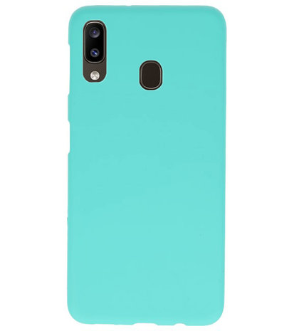 Color TPU Hoesje voor Samsung Galaxy A20 Turquoise