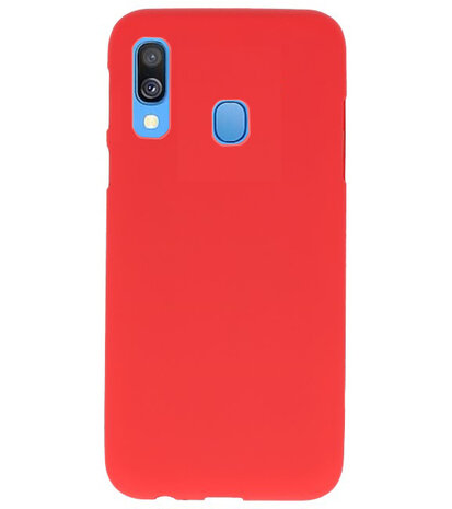 Color TPU Hoesje voor Samsung Galaxy A40 Rood