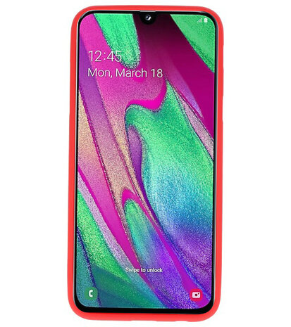 Color TPU Hoesje voor Samsung Galaxy A40 Rood