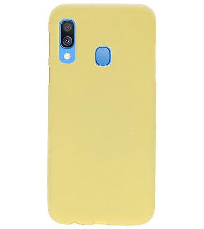 Color TPU Hoesje voor Samsung Galaxy A40 Geel