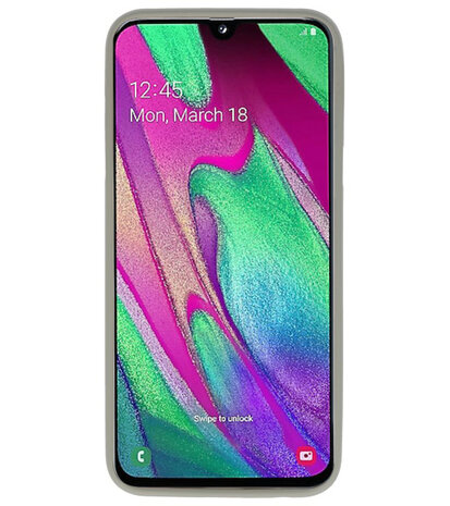 Color TPU Hoesje voor Samsung Galaxy A40 Grijs