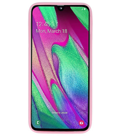 Color TPU Hoesje voor Samsung Galaxy A40 Roze