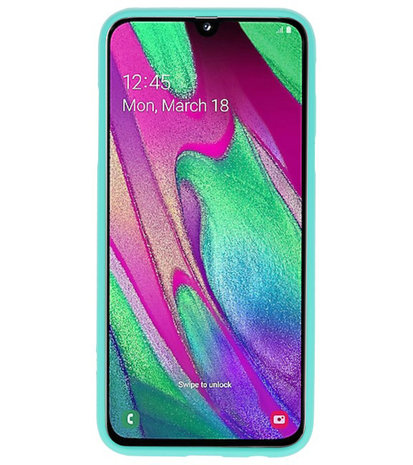 Color TPU Hoesje voor Samsung Galaxy A40 Turquoise