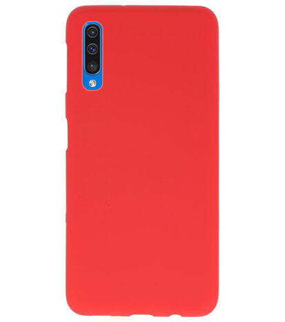 Color TPU Hoesje voor Samsung Galaxy A50 Rood