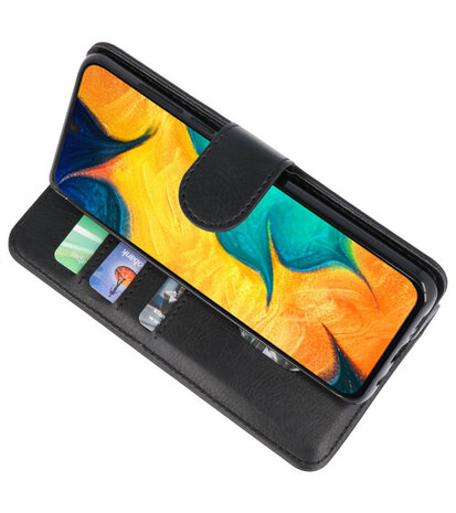 Bookstyle Wallet Cases Hoesje voor Samsung Galaxy A30 Zwart