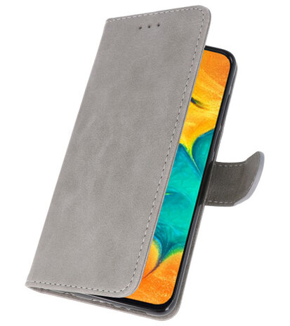 Bookstyle Wallet Cases Hoesje voor Samsung Galaxy A30 Grijs