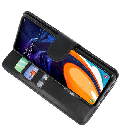 Bookstyle Wallet Cases Hoesje voor Samsung Galaxy A60 Zwart