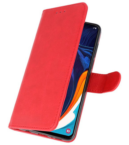 Bookstyle Wallet Cases Hoesje voor Samsung Galaxy A60 Rood