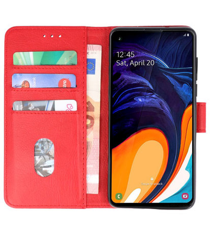 Bookstyle Wallet Cases Hoesje voor Samsung Galaxy A60 Rood