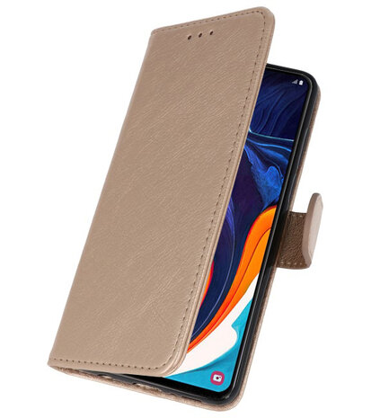 Bookstyle Wallet Cases Hoesje voor Samsung Galaxy A60 Goud