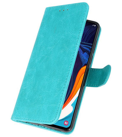 Bookstyle Wallet Cases Hoesje voor Samsung Galaxy A60 Groen