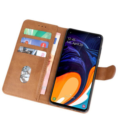 Bookstyle Wallet Cases Hoesje voor Samsung Galaxy A60 Bruin