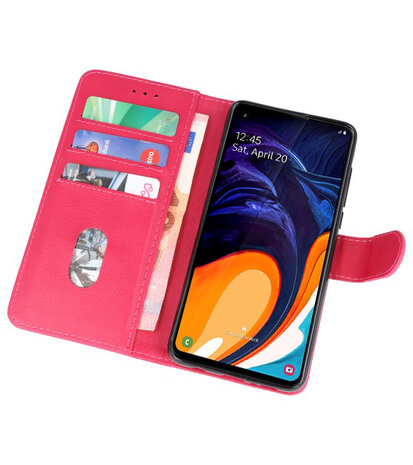 Bookstyle Wallet Cases Hoesje voor Samsung Galaxy A60 Roze