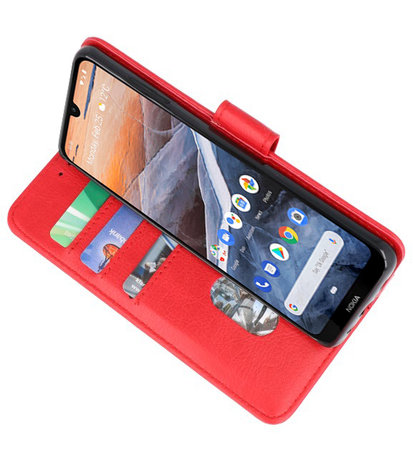 Bookstyle Wallet Cases Hoesje voor Nokia 3.2 Rood