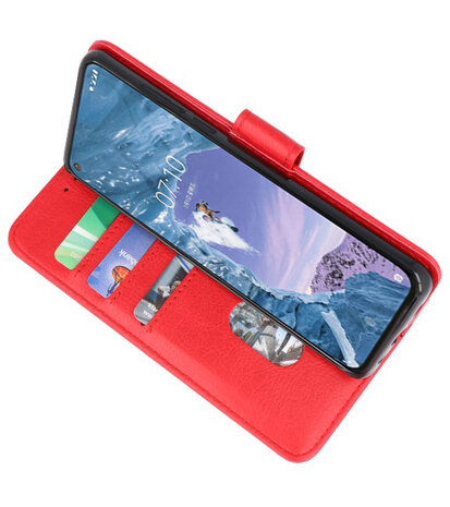 Bookstyle Wallet Cases Hoesje voor Nokia X71 Rood