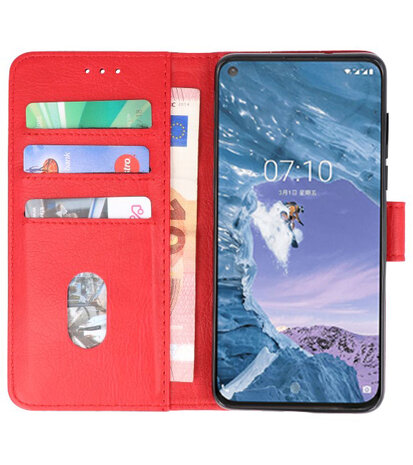 Bookstyle Wallet Cases Hoesje voor Nokia X71 Rood