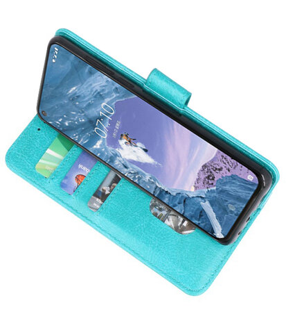 Bookstyle Wallet Cases Hoesje voor Nokia X71 Groen