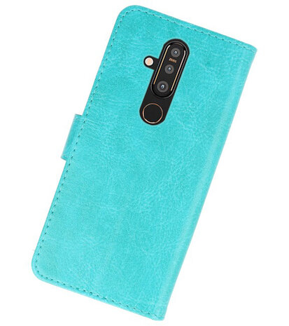 Bookstyle Wallet Cases Hoesje voor Nokia X71 Groen
