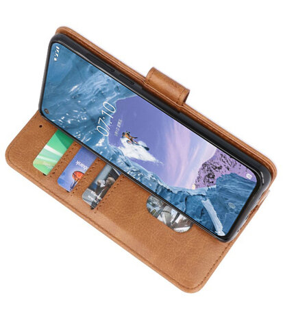 Bookstyle Wallet Cases Hoesje voor Nokia X71 Bruin